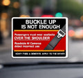 Passenger Side Warning Sticker (Buckle Up is Not Enough)