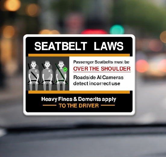 Passenger Side Warning Sticker (with Illustration)